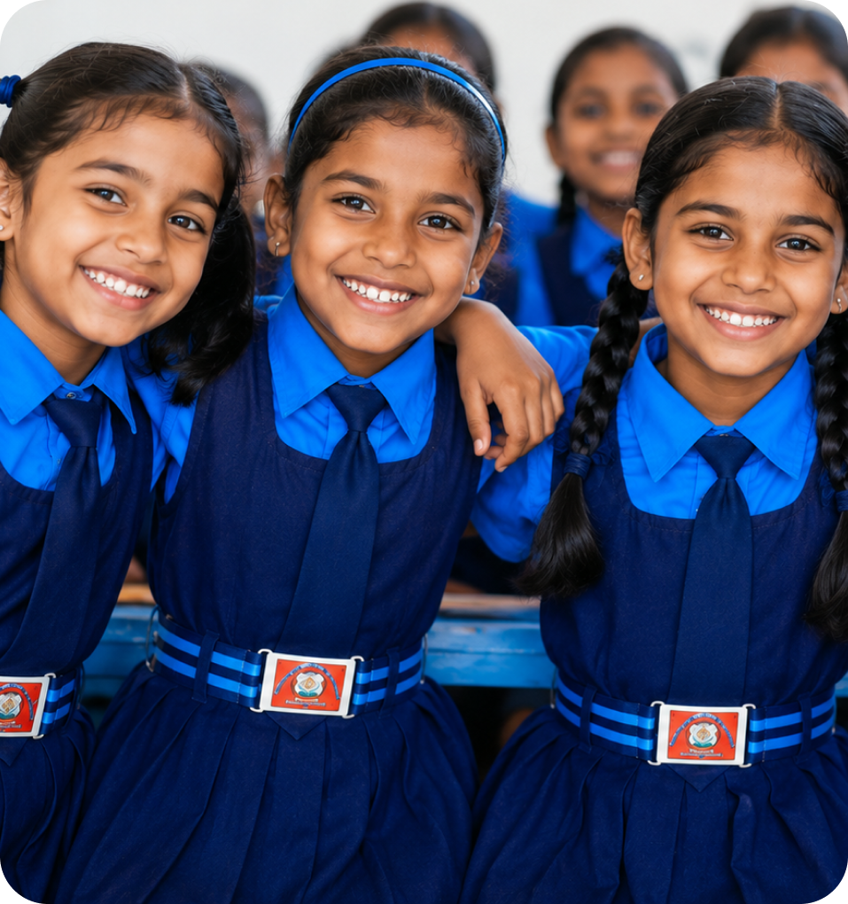 Group of students in school uniform